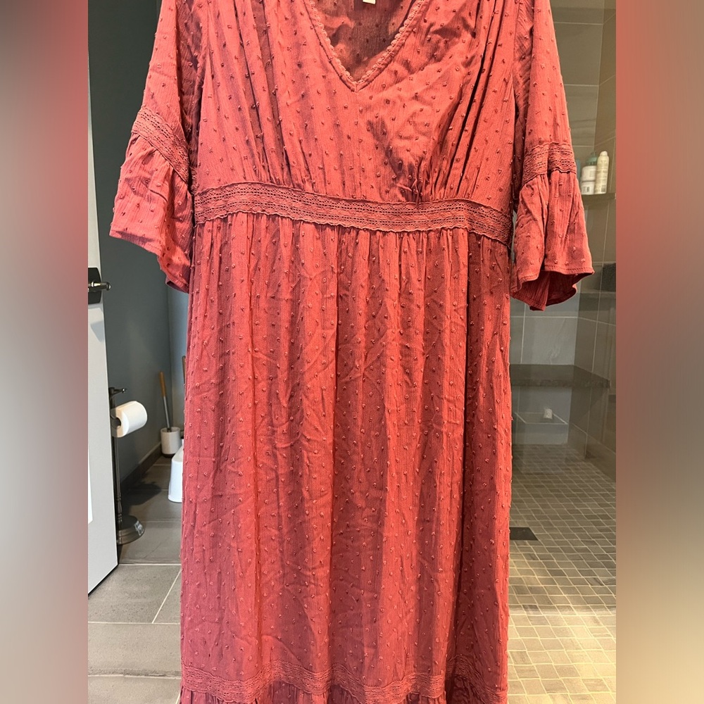 Maroon Knox Rose Maxi Dress